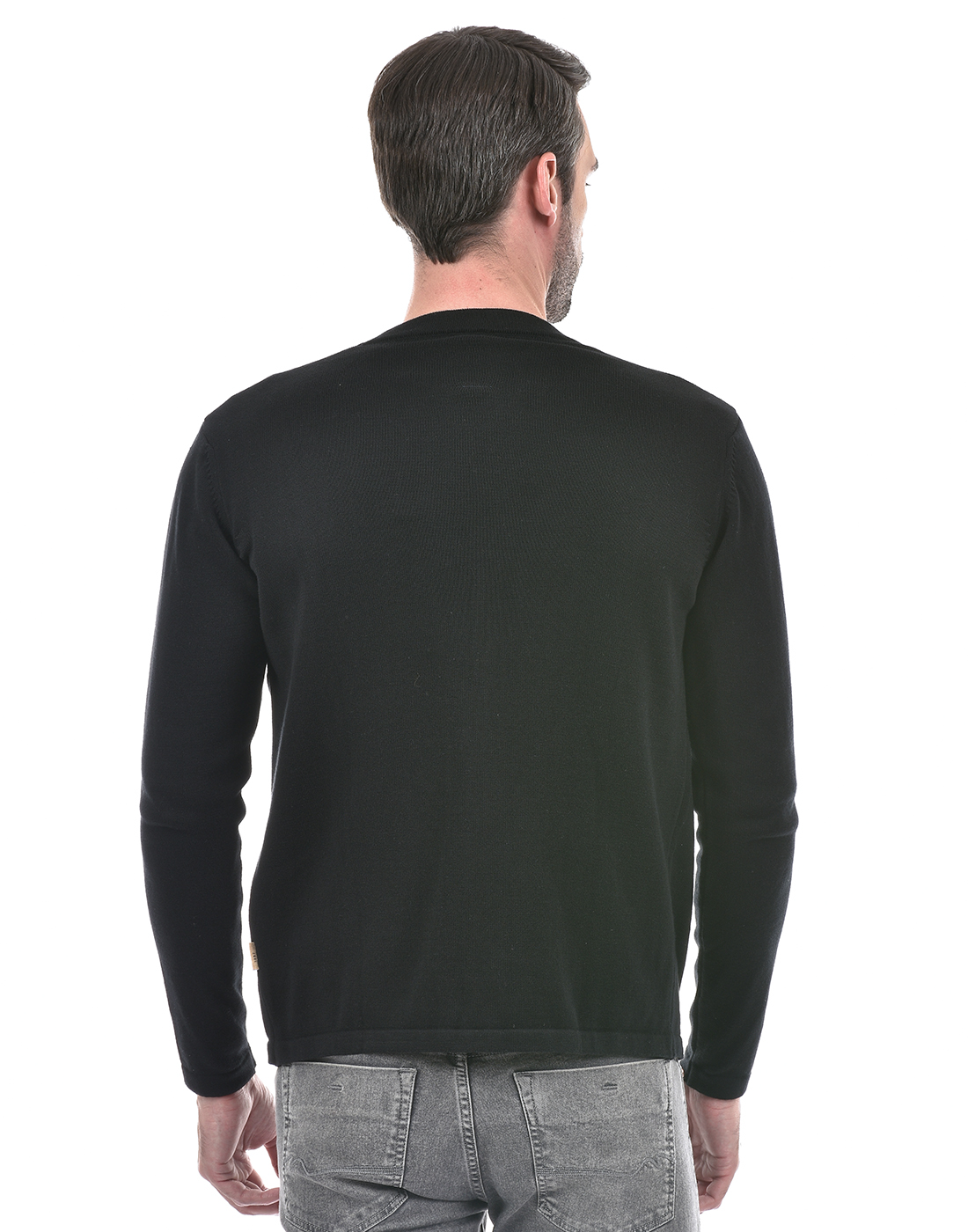 Numero Uno Men Solid Black Shrug